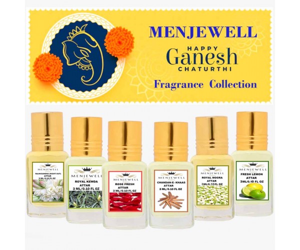 Menjewell  Ganesh Chaturthi Special (6x3ml) Attar 18ml