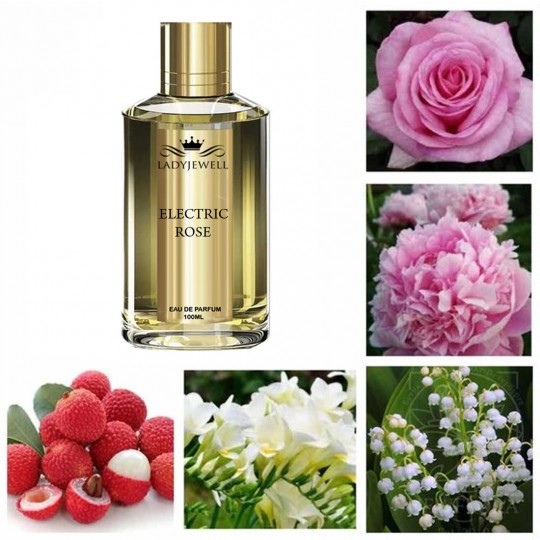 LADYJEWELL Luxury Rose Woman Eau De Parfum Perfume for Women with Black Currant, Vanilla & Jasmine|Floral & Sweet EDP Long Lasting Fragrance Scent, 100ML I ROSE-Fragrance
