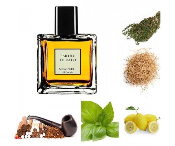 MENJEWELL  EARTHY TOBACCO Perfume for Men  |Fine notes of Tobacco, Amalfi Lemon, Bergamot, Long-Lasting Perfume | Gift for men | Date night fragrance 