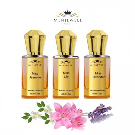 Menjewell Best Perfume For Women Miss Jasmine,Miss Lilly,Miss Lavender  - 150 ml