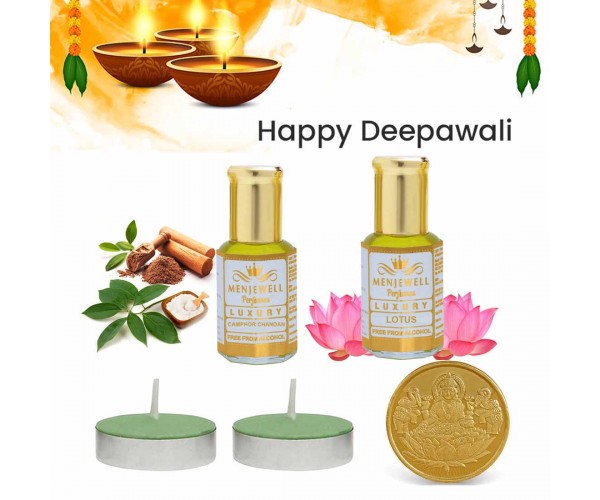 Menjewell Diwali Special Gift Set|Long Lasting Attar Perfume Gift Set For Unisex(2 x 5ml) Floral Attar  (Sandalwood, Floral)