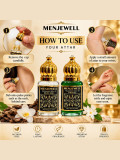 MENJEWELL White Oud & Firdaus Attar Combo Pack 6ml Each 