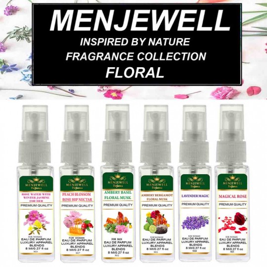 Menjewell Inspired by Nature Floral Perfume Gift Pack  For Men & Women (6 x 8ml) Attar 48ml