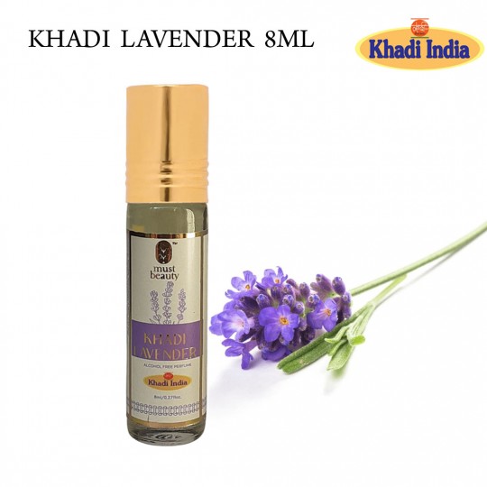 Khadi India Mustbeauty co Lavender Attar Perfume|Extra Long Lasting Fragrance|Premium attar Perfume-8ml