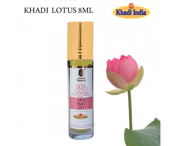 Khadi India Mustbeauty co Lotus Attar Perfume |Extra Long Lasting Fragrance|Premium attar Perfume -8ml