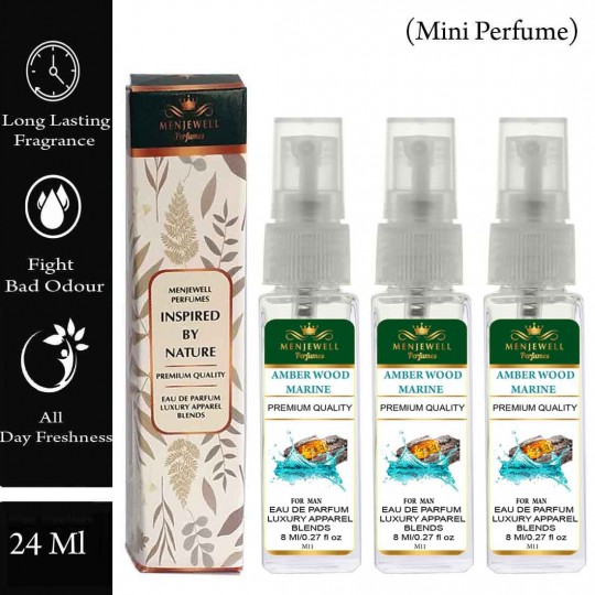 Menjewell Pack Of 2 Amber Wood Marine Perfume For Men 24 ml