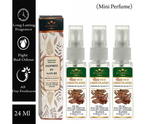 Menjewell Pack Of 3 मीठा Oud Chocolatey Men Perfume 24ml