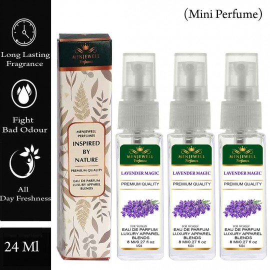 Menjewell Pack Of 3 Lavender Magic women Perfume 24ml 
