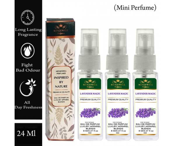 Menjewell Pack Of 3 Lavender Magic women Perfume 24ml 