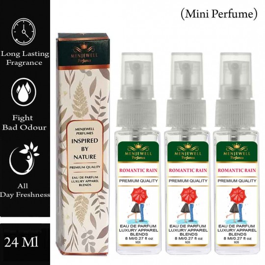 Menjewell Pack Of 3 Romantic Rain Women Perfume 24ml