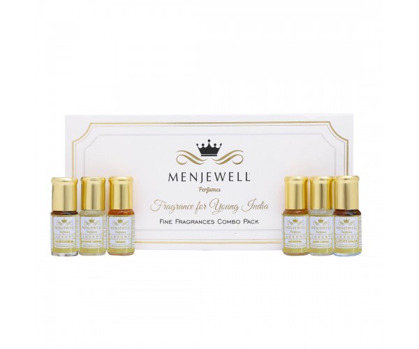 Menjewell Set of 6  Winter Attar Gift Pack for men and women(6x3ml) 18ml