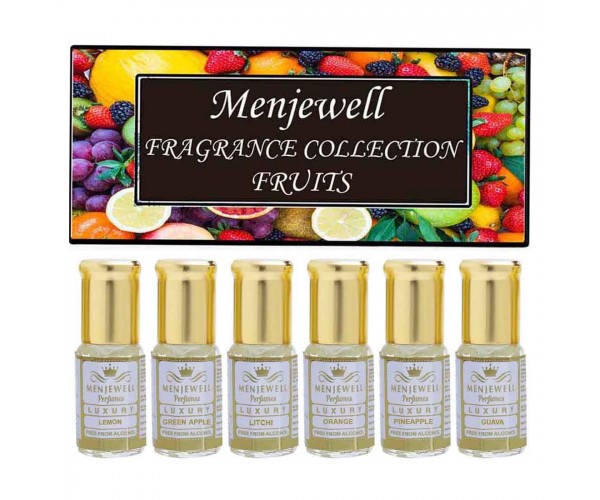 Menjewell Set Of 6 Fruity Attar Gift Pack for women (6x3ml) 18ml