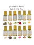 Menjewell Krishna Janmashtami Gift Pack Floral Attar (Sandalwood, Tuberose/Rajniganda, Floral, Kewda, Rose, Champa)