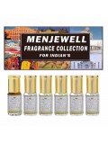 Menjewell Set Of 6  India's Attar Gift Pack For Men & Women(6x3ml)  18ml