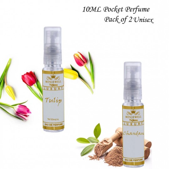 Menjewell Chandan & Tulip Pocket Perfume Long Lasting Fragrance 20ml For Men & Women