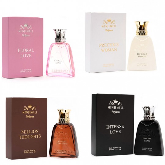 Menjewell Premium Intense Love, Floral Love, Precious Women, Million Thought Pack Of 4 Perfume-400Ml