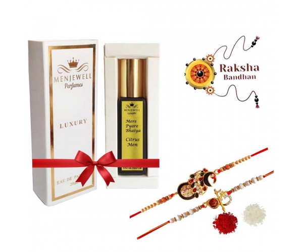 Rakhi, Perfume Set  (Special Perfume For Brother 20ml With 2 Rakhi)