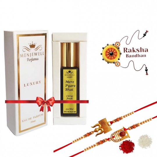 Rakhi, Perfume Set  (Perfume For Brother With 2 Rakhi)