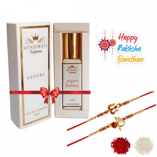 Rakhi, Perfume Set  (Perfume Gift For Sister With 2 Rakhi)