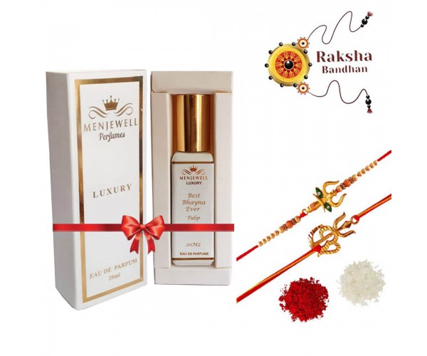 Rakhi, Perfume Set  (Special Perfume For Sister 20ml With 2 Rakhi)