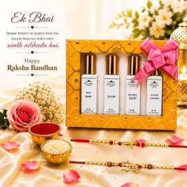 Raksha Bandhan Gifts Perfume & rakhi For sister